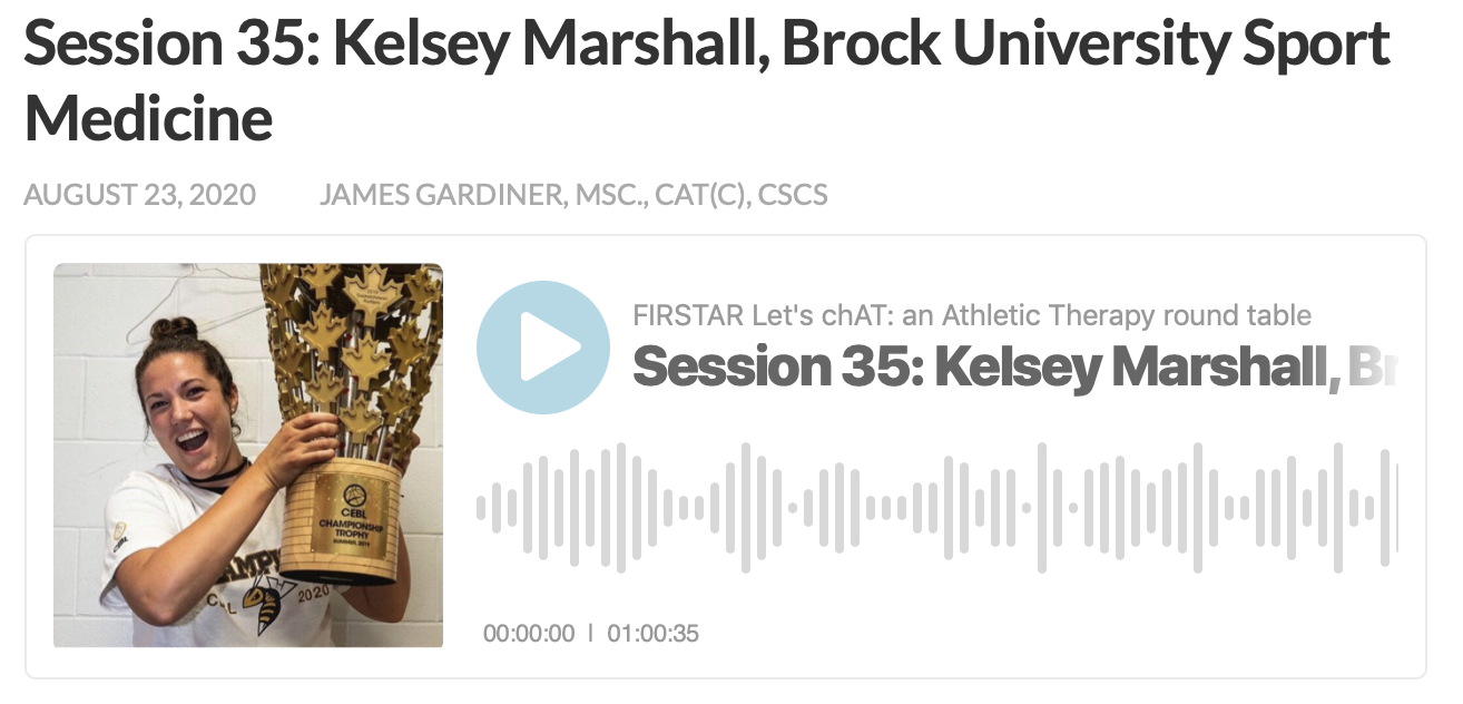 Session 35: Kelsey Marshall, Brock University Sport Medicine